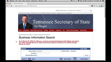 secretary of state tennessee|texas secretary of state business search.